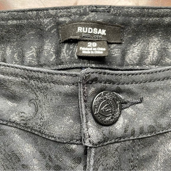 Rudsak black paisley print jeans size 29 - Picture 11 of 15